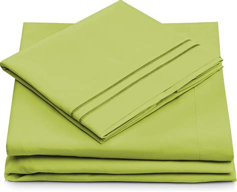 green cotton sheets|bright green sheets queen.